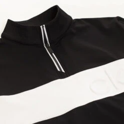 Calvin Klein Embossed Half Zip 20 Calvin Klein Embossed Half Zip -Golf Pro Deals Store C9500BLK WHT7 510x510 1