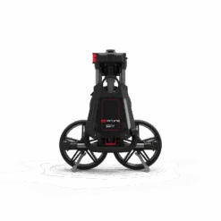 Powakaddy DLX-Lite FF Push Trolley -Golf Pro Deals Store DLX LITE FF GUNMETAL RED FOLDED FRONT 510x510 1