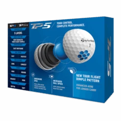 TaylorMade TP5 Golf Balls 2021 -Golf Pro Deals Store TM21BAL TA455 M7198501 TP5 WHT ENG dz Tray v2 510x510 1